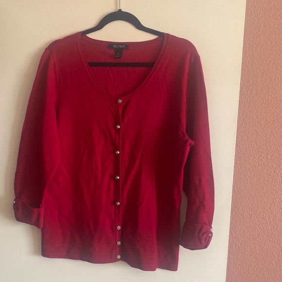 White House Black Market Red Sweater - Picture 1 of 7